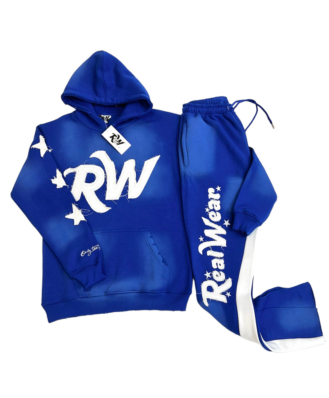 RW Distressed Tracksuit-Blue